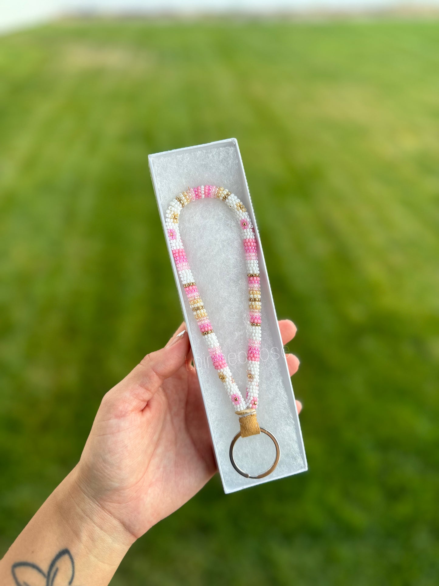 Pink & Gold Keychain
